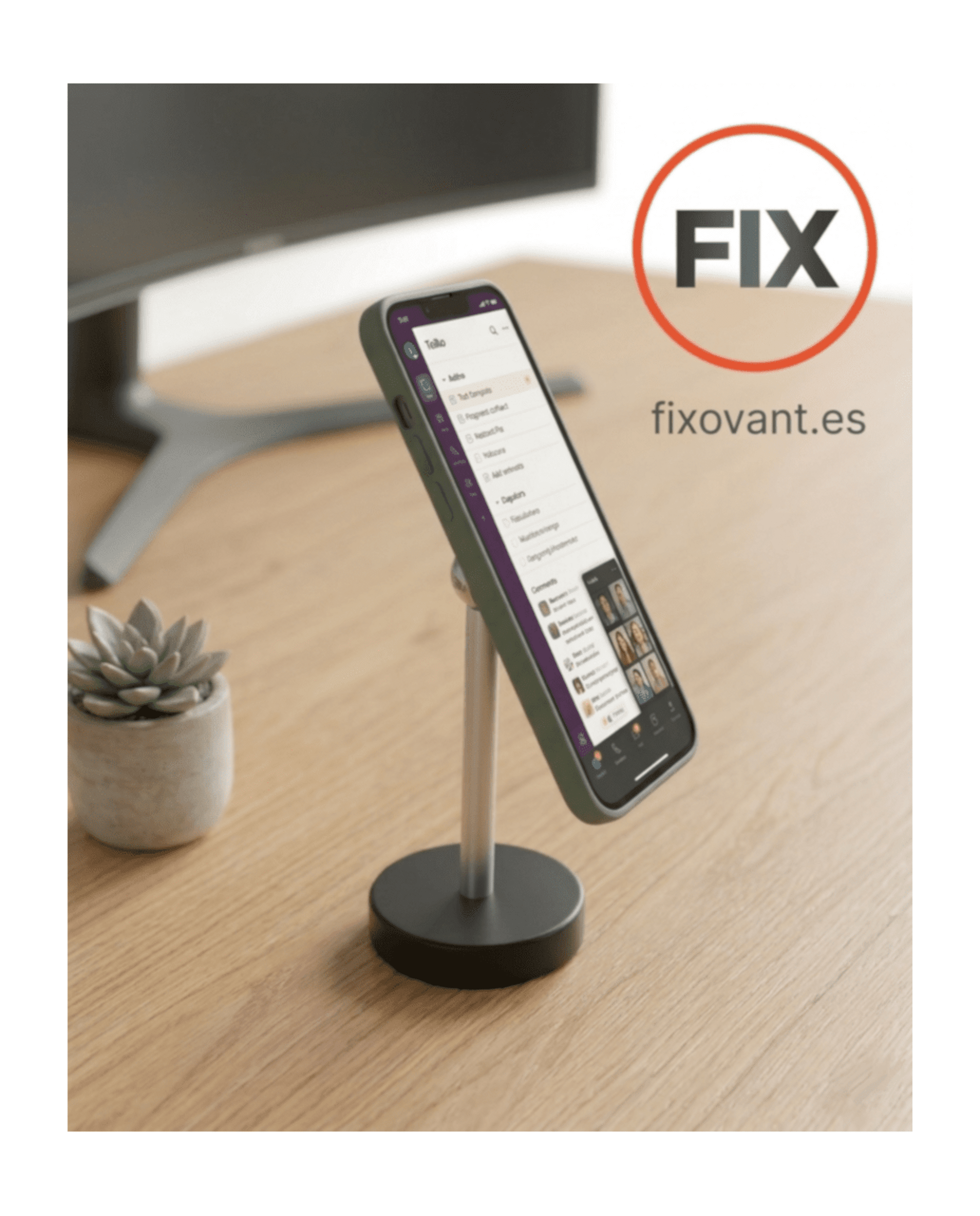 Soporte de Móvil para Escritorio MagSafe Qi 360° - 1